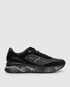 Premiata Black MOERUN logo combination sneakers MOERUN