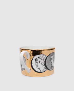 Fornasetti Cammei porcelain tea cup and saucer P14Z292