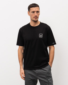 C.P. Company Metropolis Black T-shirt with Metropolis brand print LTS057A006370W