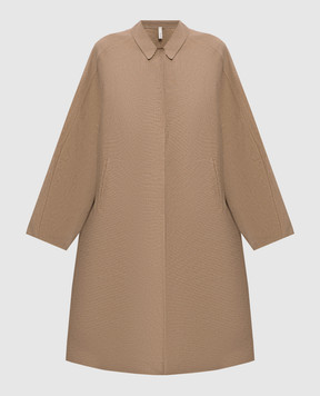 BOBOUTIC Brown coat with linen 5059