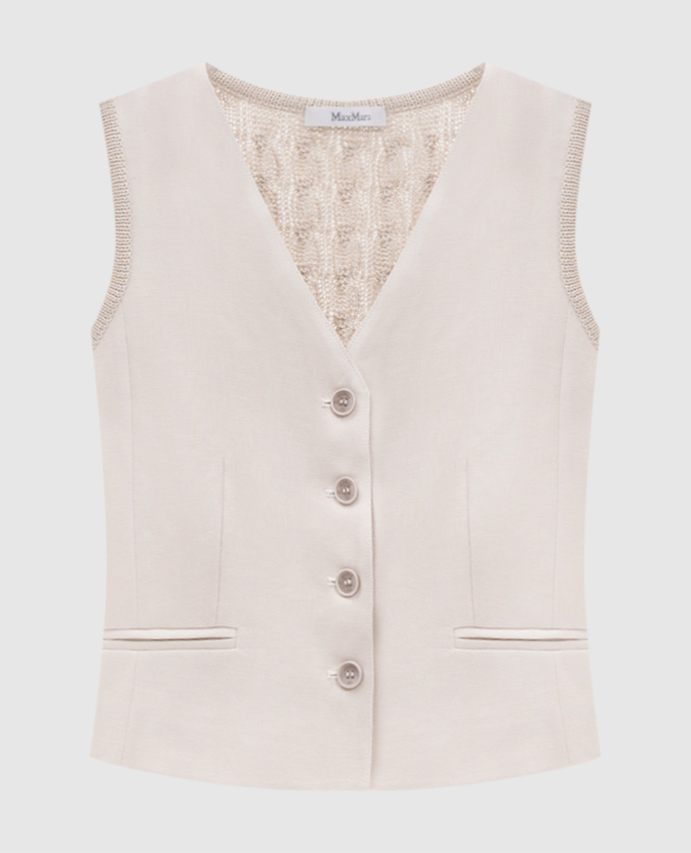 Beige linen vest MXMCALIBRI