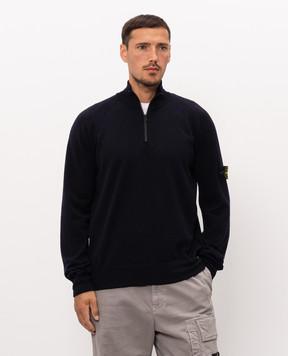 Stone Island Blue sweater with wool L2S155100008S00A1
