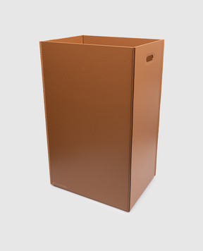 Treesseci Brown leather laundry basket MERIDIEN MER63AIN