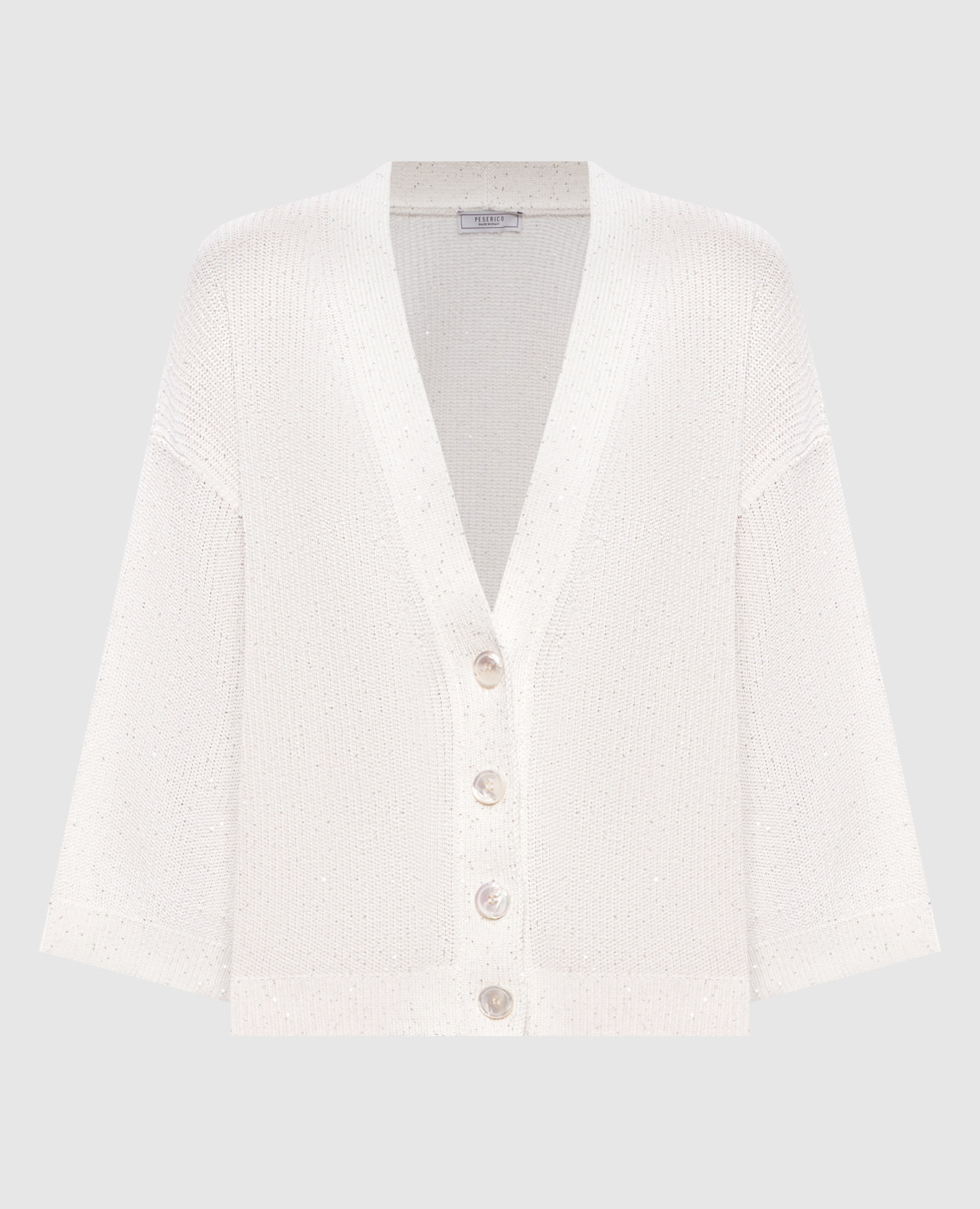 

White cardigan with sequins Peserico