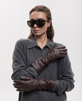 Gianni Chiarini Brown leather gloves GNA1525NA