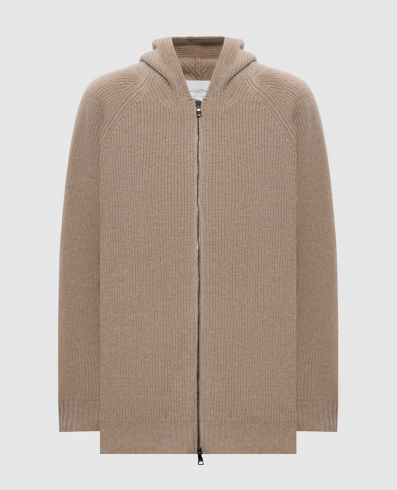 

Beige alpaca wool cardigan with hood Ballantyne