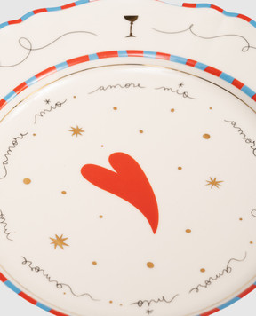 Bitossi Home White porcelain dinner plate Heart PAN01002