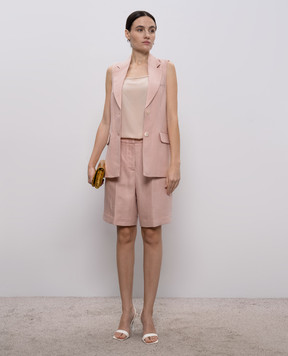 Peserico Pink linen vest A0303202606