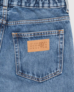 Maison Margiela MM6 Children's blue jeans with inside-out effect M61042MM08F