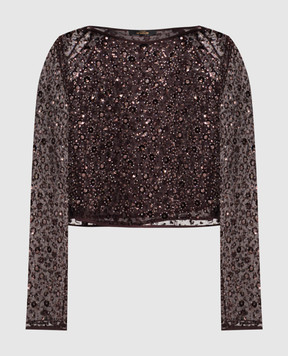 Twinset Burgundy blouse with sequins 252AP2272