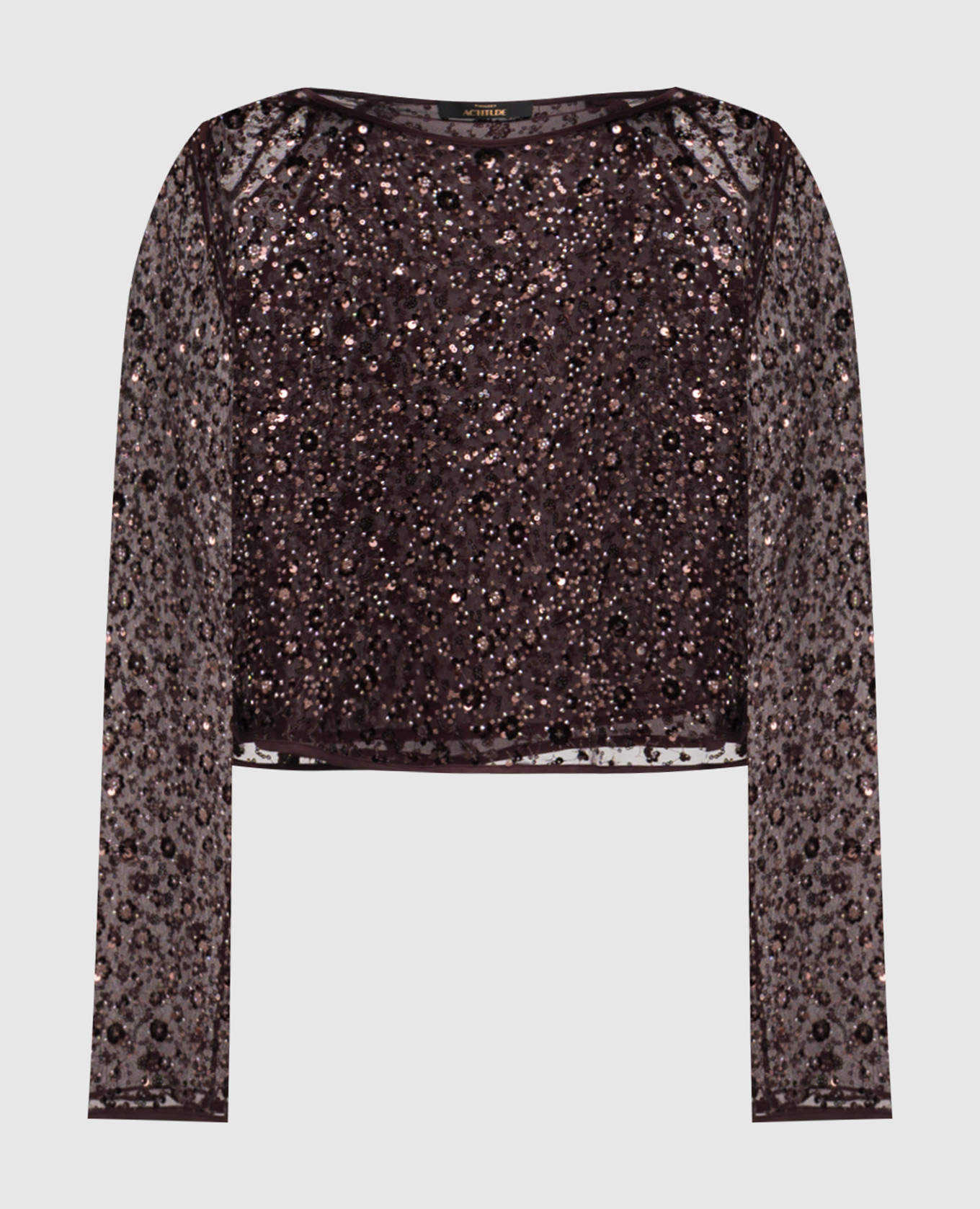 

Burgundy blouse with sequins Twinset