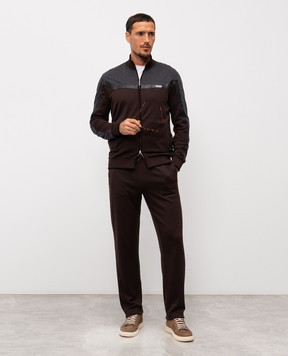 Stefano Ricci Brown sports jacket with silk K808922R31T25470