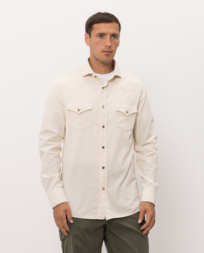 Brunello Cucinelli Ivory velvet shirt ML6884008