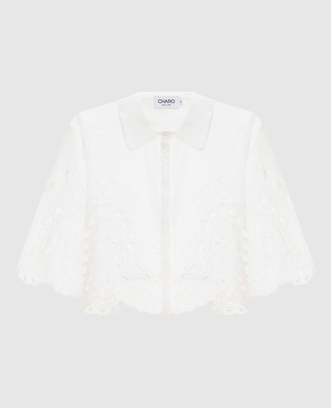 White cropped Storm blouse
