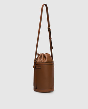 Valentino Brown leather bucket bag VLogo 8W2B0S97YYQ