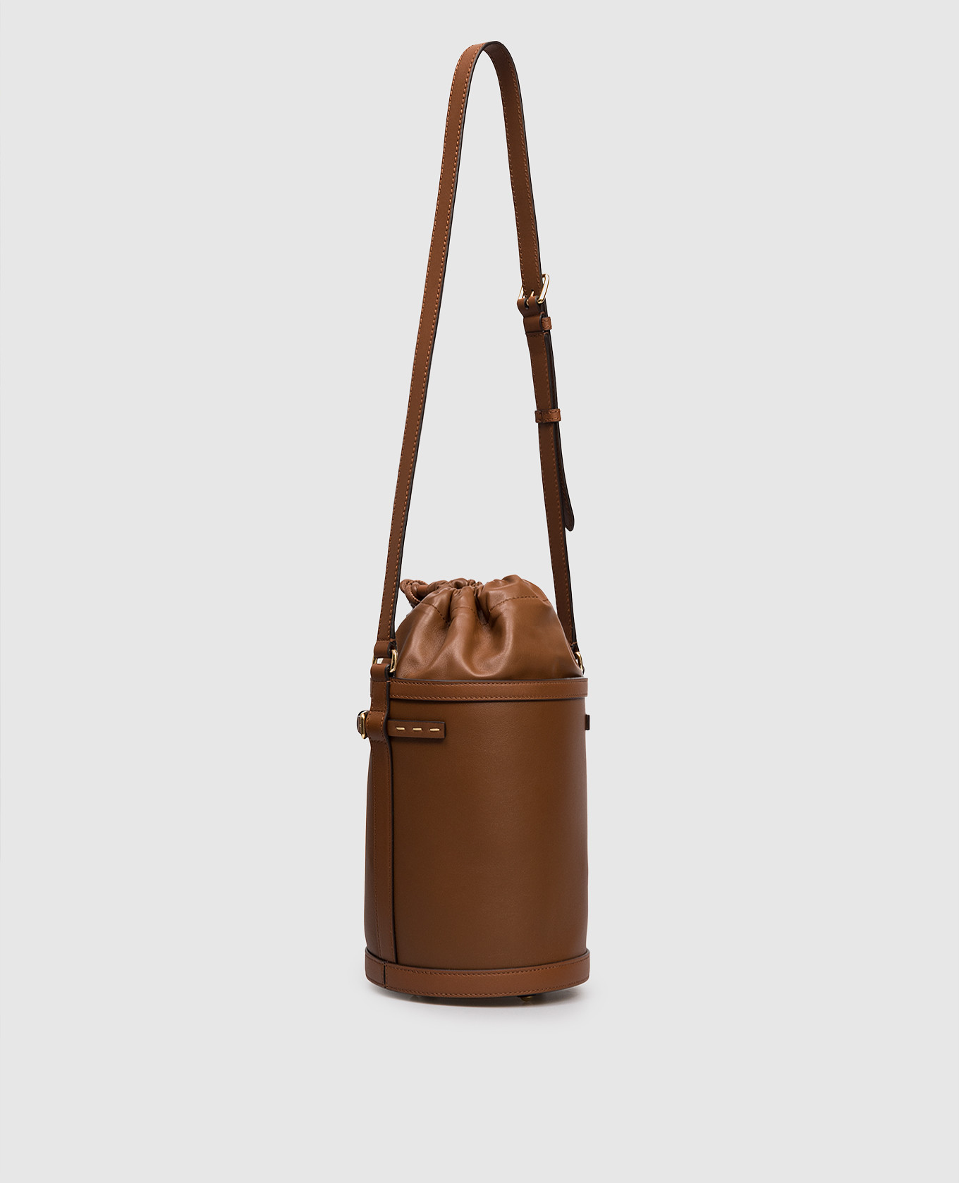 Brown leather bucket bag VLogo Valentino 3