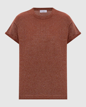 Brunello Cucinelli Brown cashmere and silk t-shirt M41810000