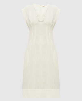 Peserico Yellow linen dress M02404T001617