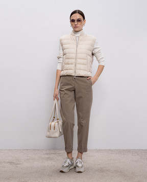 Peserico Beige vest with chain A03457F056957G