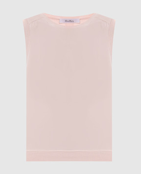 Max Mara Pink GINSENG silk and cashmere top MXMGINSENG