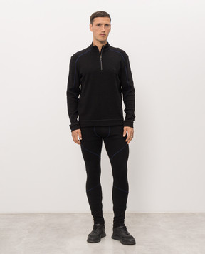 Stefano Ricci Black thermal sweater with wool M6H6S00030WPA01V