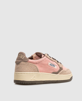AUTRY Pink velvet sneakers MEDALIST AULWV101
