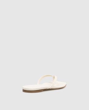 Aeyde Renee beige leather flip-flops FSBERS8MFL022110000