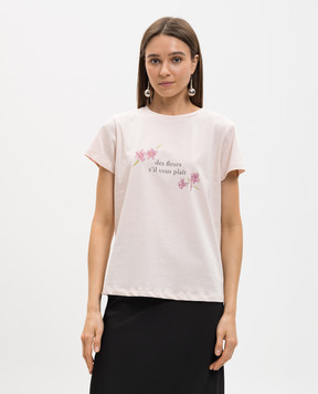 Twinset Pink T-shirt with print 261TP2341