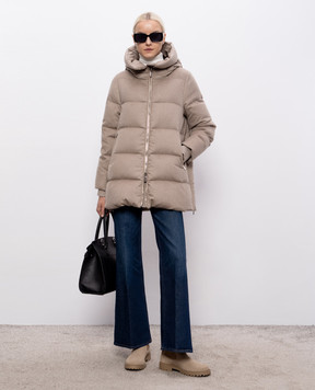 MooRER Beige down jacket made of wool and cashmere CARINZIA CARINZIALS9