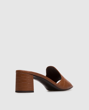 Le Silla Brown leather mules 1313D050RBPPZAN