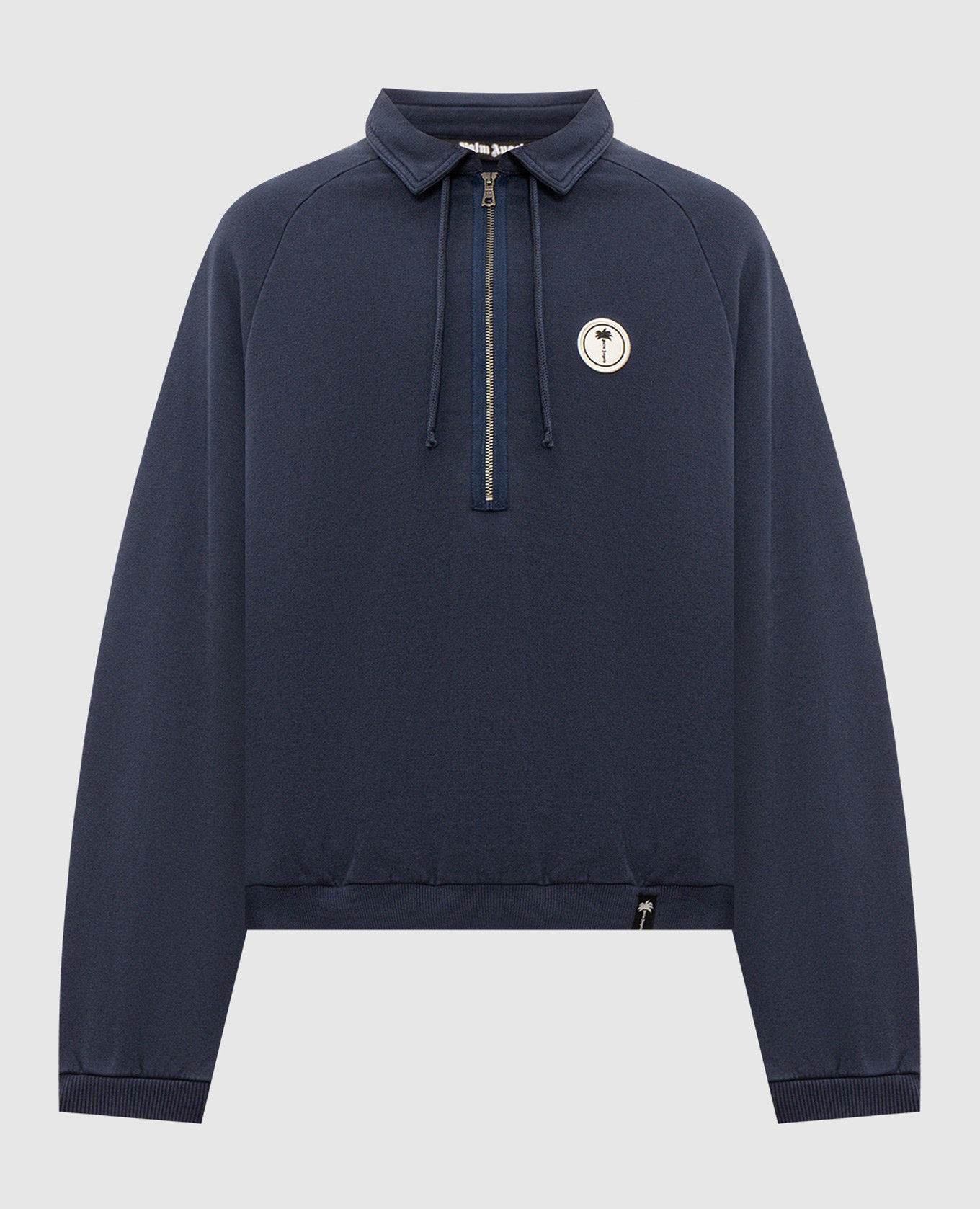 Blue sweatshirt with logo patch Palm Angels