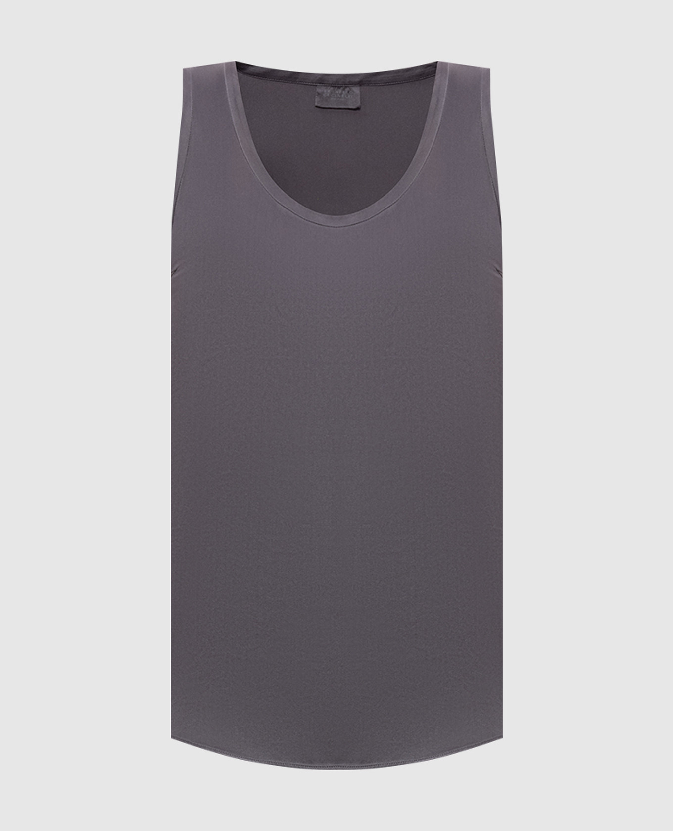 Gray silk top