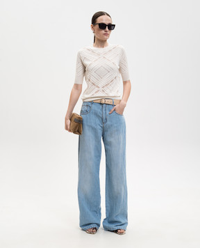 Ermanno Scervino Ivory silk top D485L759APIJG