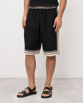 Dolce&Gabbana Black Vanity Silk Shorts GV5MATHI11T