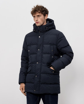MooRER Blue down jacket GRIMANI GRIMANISTP