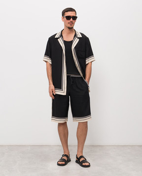 Dolce&Gabbana Black Vanity Silk Shorts GV5MATHI11T