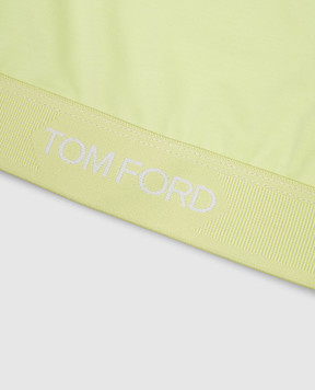 Tom Ford Green top with logo pattern BRJ016JEX166