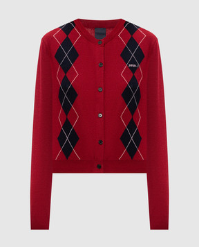 Juun.j Red wool cardigan JW695AW01Z
