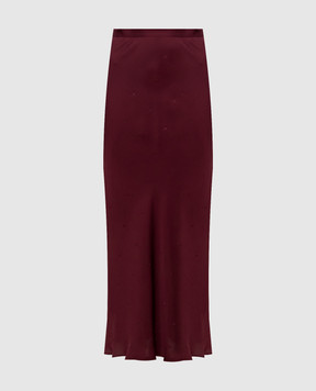 Twinset Burgundy skirt with crystals 262TT2073