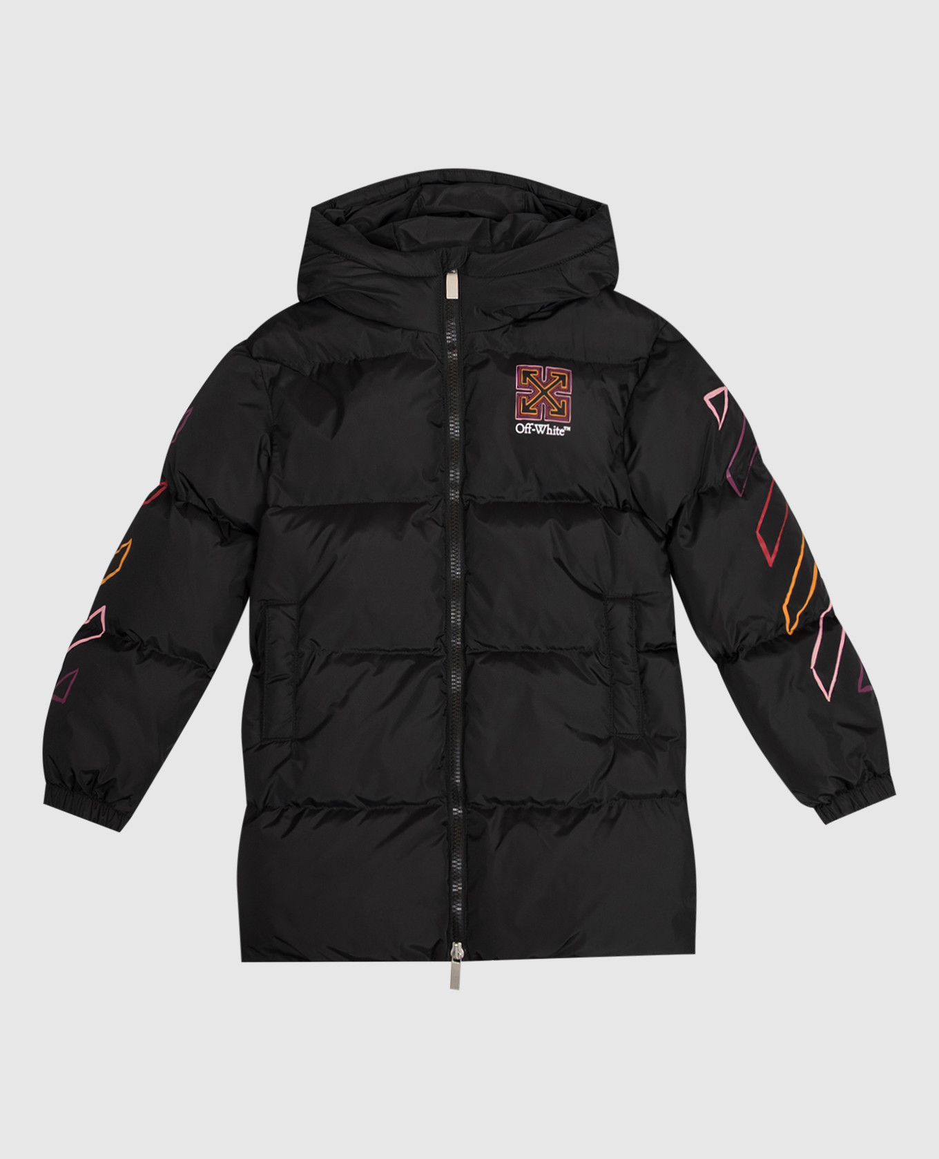 Children's black jacket with Arrow logo print