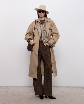 Brunello Cucinelli Brown openwork cardigan with silk and linen MEA345606P