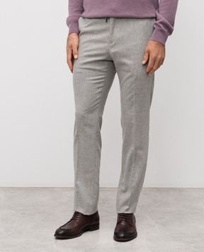 Pini Parma Gray wool pants TRALAFLLIGR