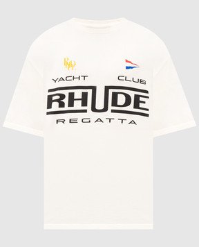 Rhude Regatta Yacht Club Ivory T-Shirt RHPS26TT05012