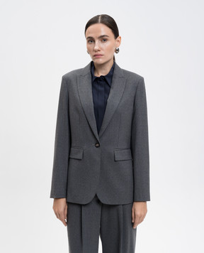 Peserico Gray jacket with wool S0160302660