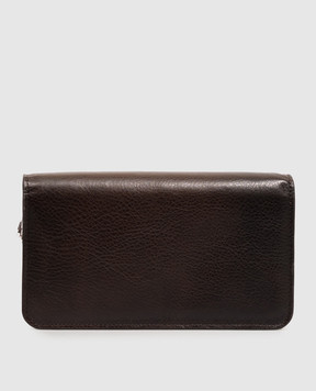 Orciani Brown leather wallet with monogram SU0125LGN