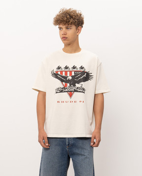 Rhude Stage Racing ivory t-shirt RHFW26TT08012