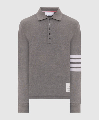 Polo gris avec écusson logo