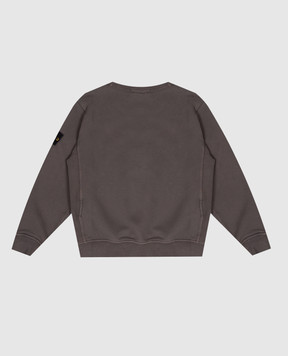 Stone Island Children's gray sweatshirt with logo patch L2S166100001S0A201012