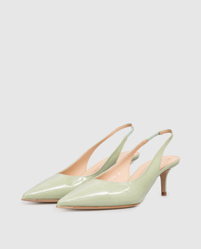 Babe Pay Pls Green patent leather slingbacks 215604LA