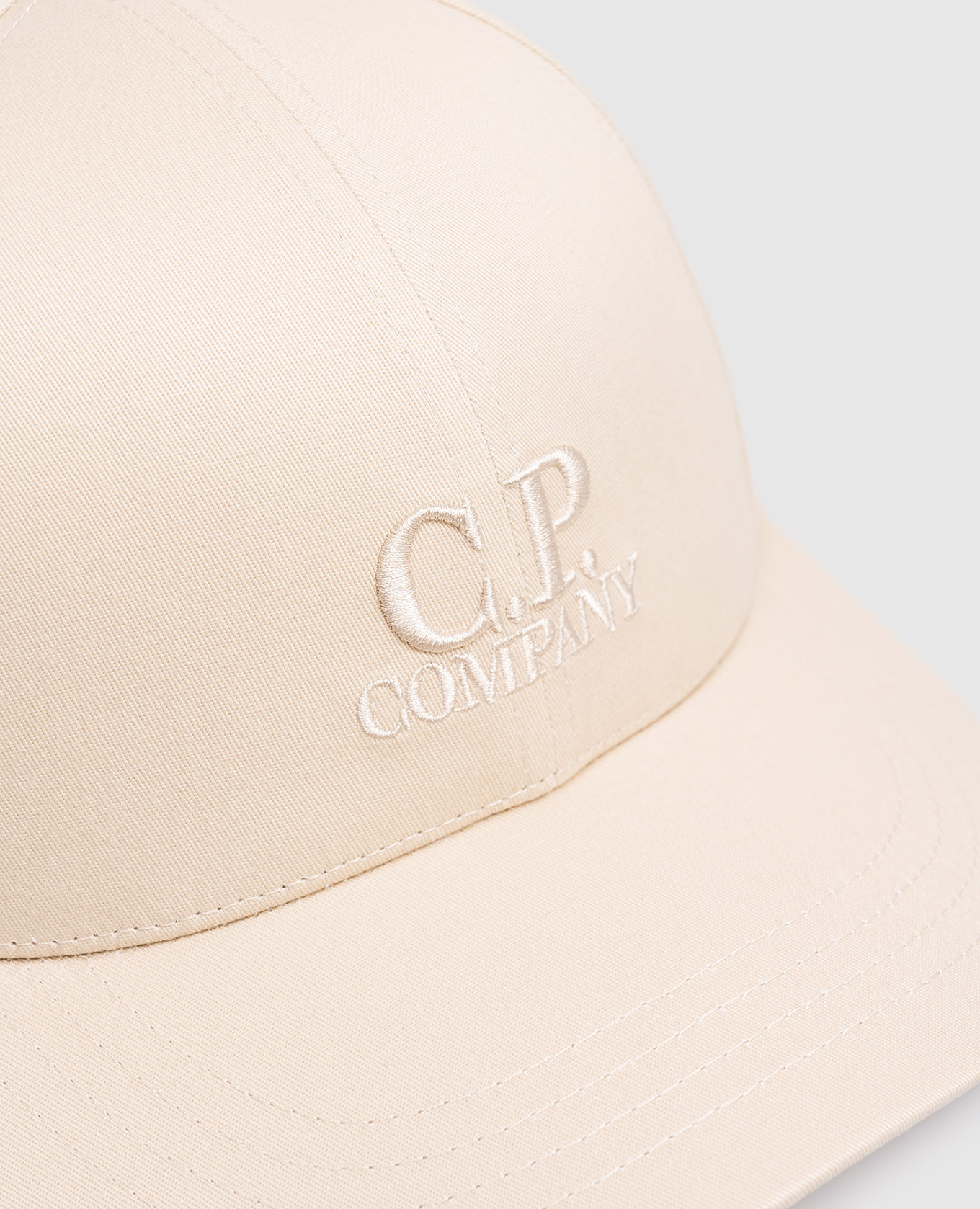

Children's beige cap with logo embroidery C.P. Company